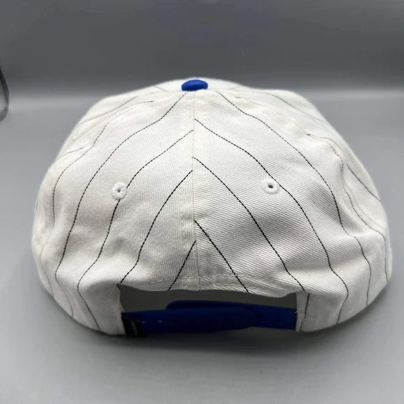 Air Jordan Hat Men White Blue‎ Pinstripe Jumpman Snap Back Cap